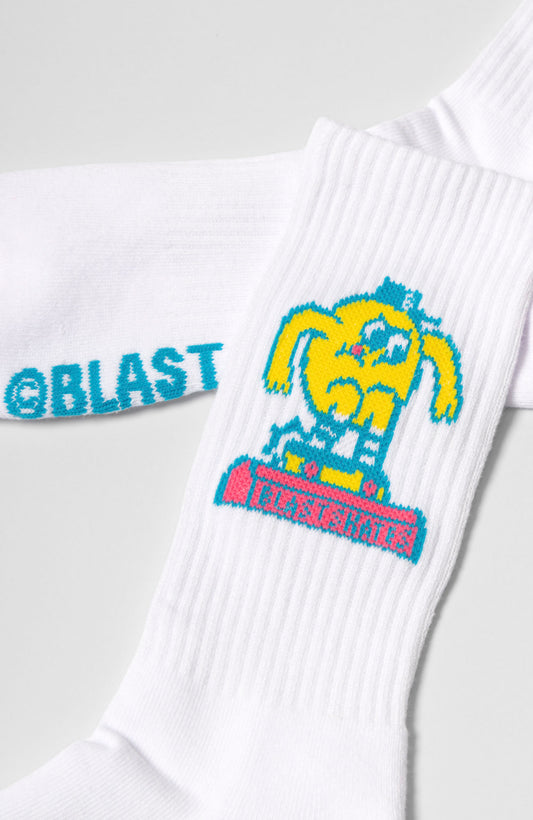 Blast Skates White Curb Club Socks