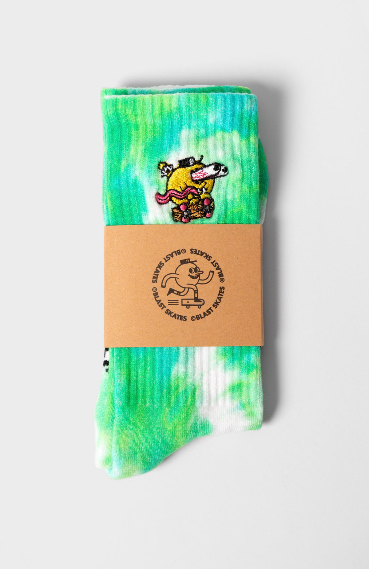 Blast Skates Tie Dye Embroidered Acid Blaster Socks