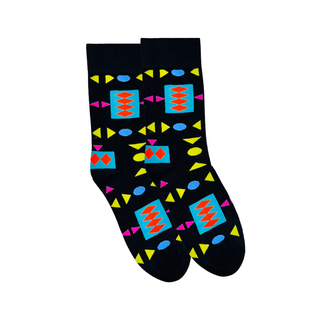 AFROPOP Retro Black Socks