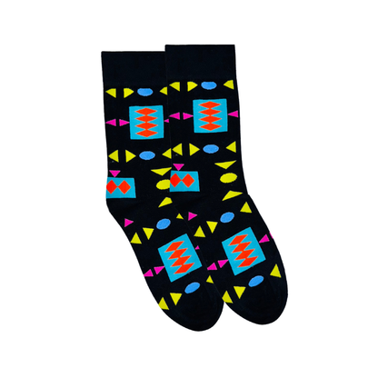 AFROPOP Retro Black Socks