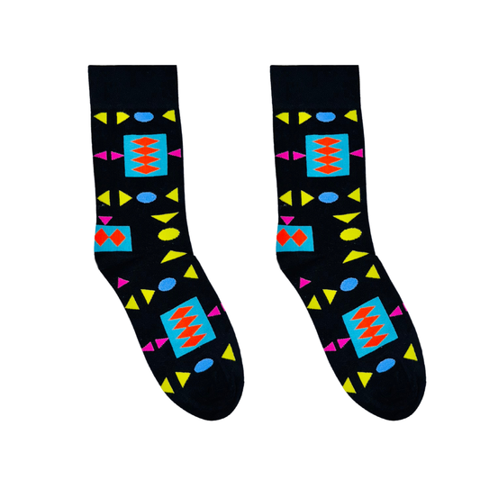 AFROPOP Retro Black Socks