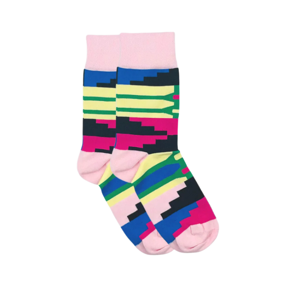 AFROPOP Kente Pink Socks