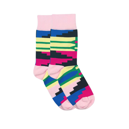 AFROPOP Kente Pink Socks