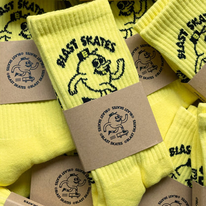 Blast Skates Yellow Logo Socks