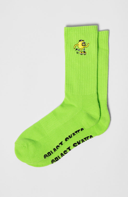 Blast Skates Green Embroidered Mascot Sock