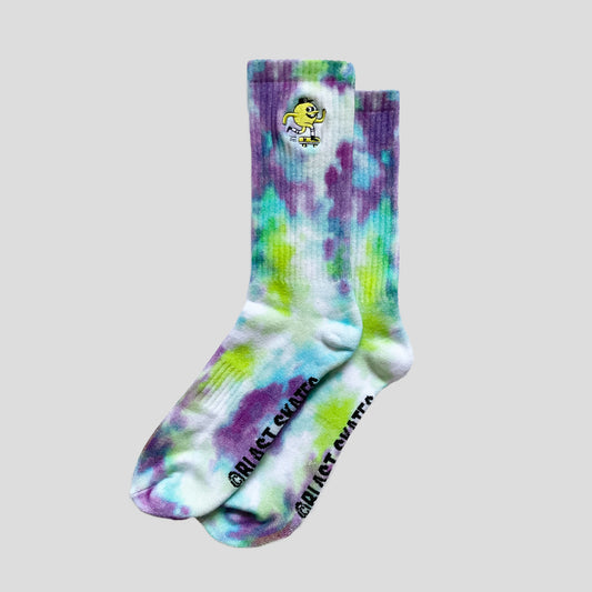 Blast Skates Tie Dye Embroidered Mascot Sock