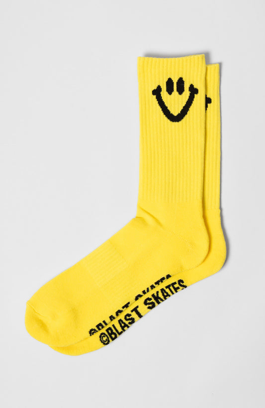 Blast Skates Yellow Smile Socks