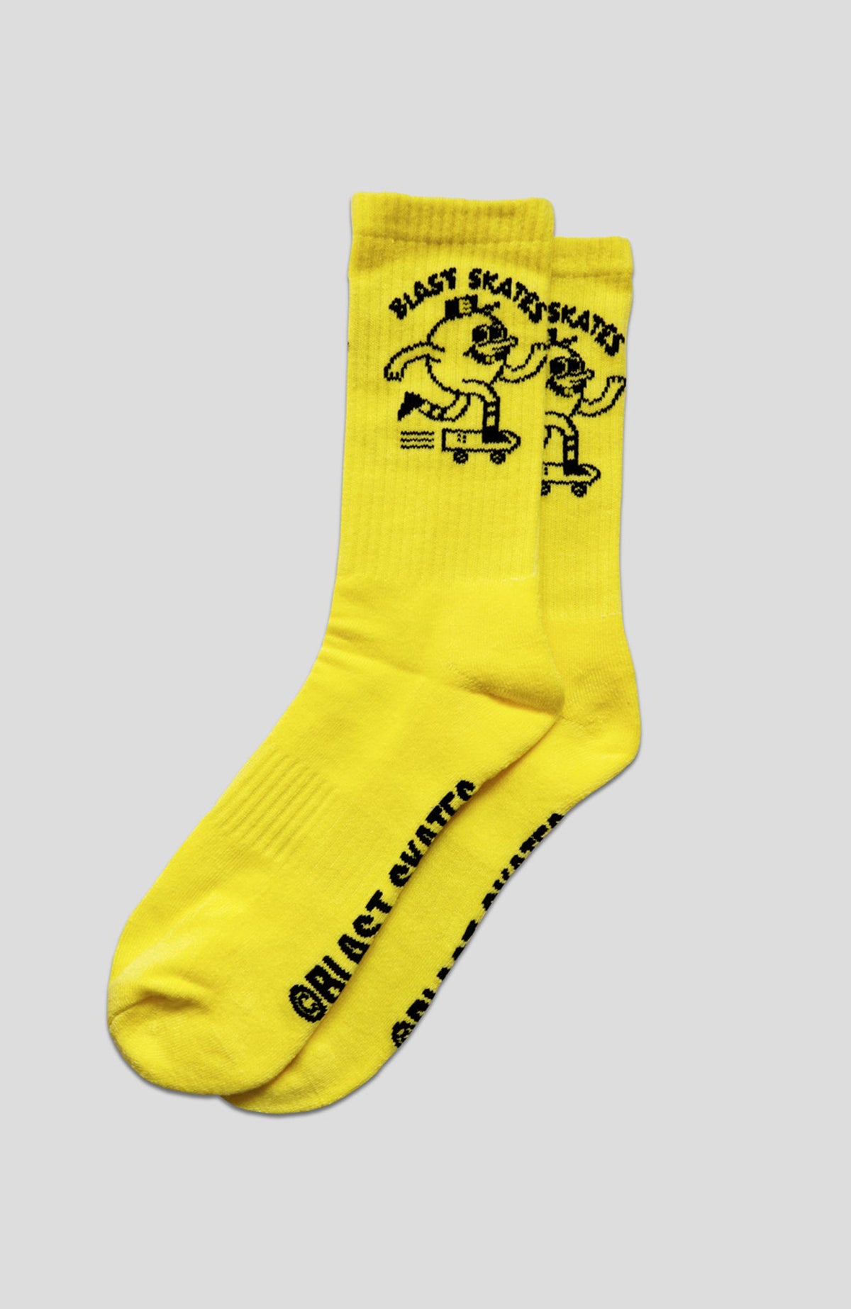 Blast Skates Yellow Logo Socks