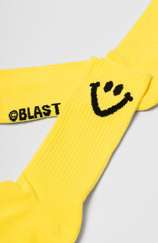 Blast Skates Yellow Smile Socks