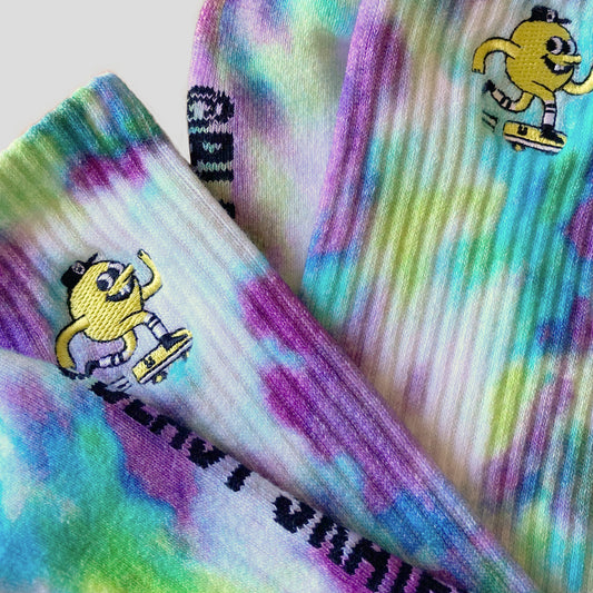Blast Skates Tie Dye Embroidered Mascot Sock