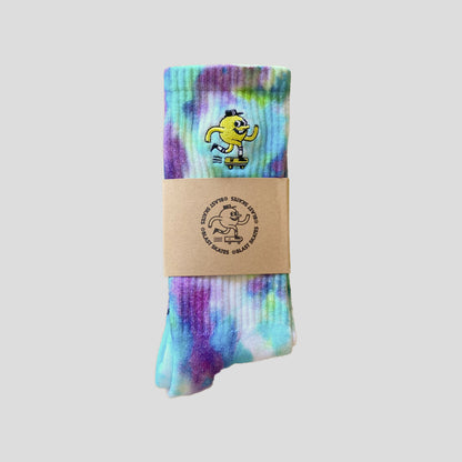 Blast Skates Tie Dye Embroidered Mascot Sock