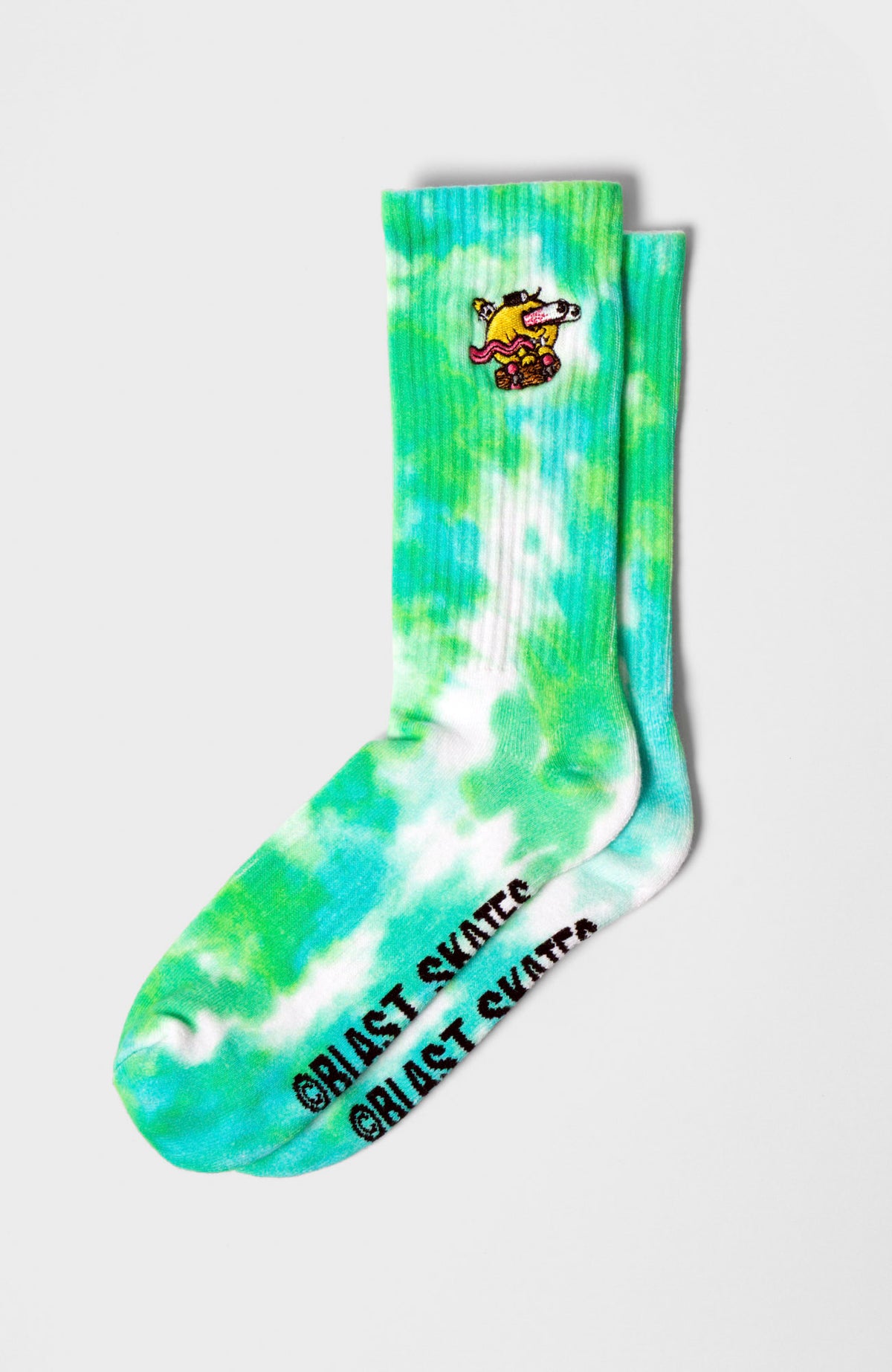 Blast Skates Tie Dye Embroidered Acid Blaster Socks
