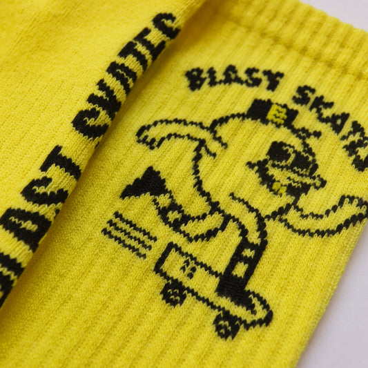 Blast Skates Yellow Logo Socks