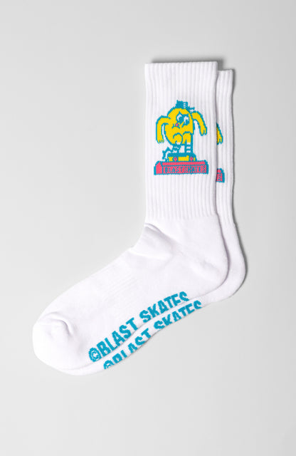 Blast Skates White Curb Club Socks