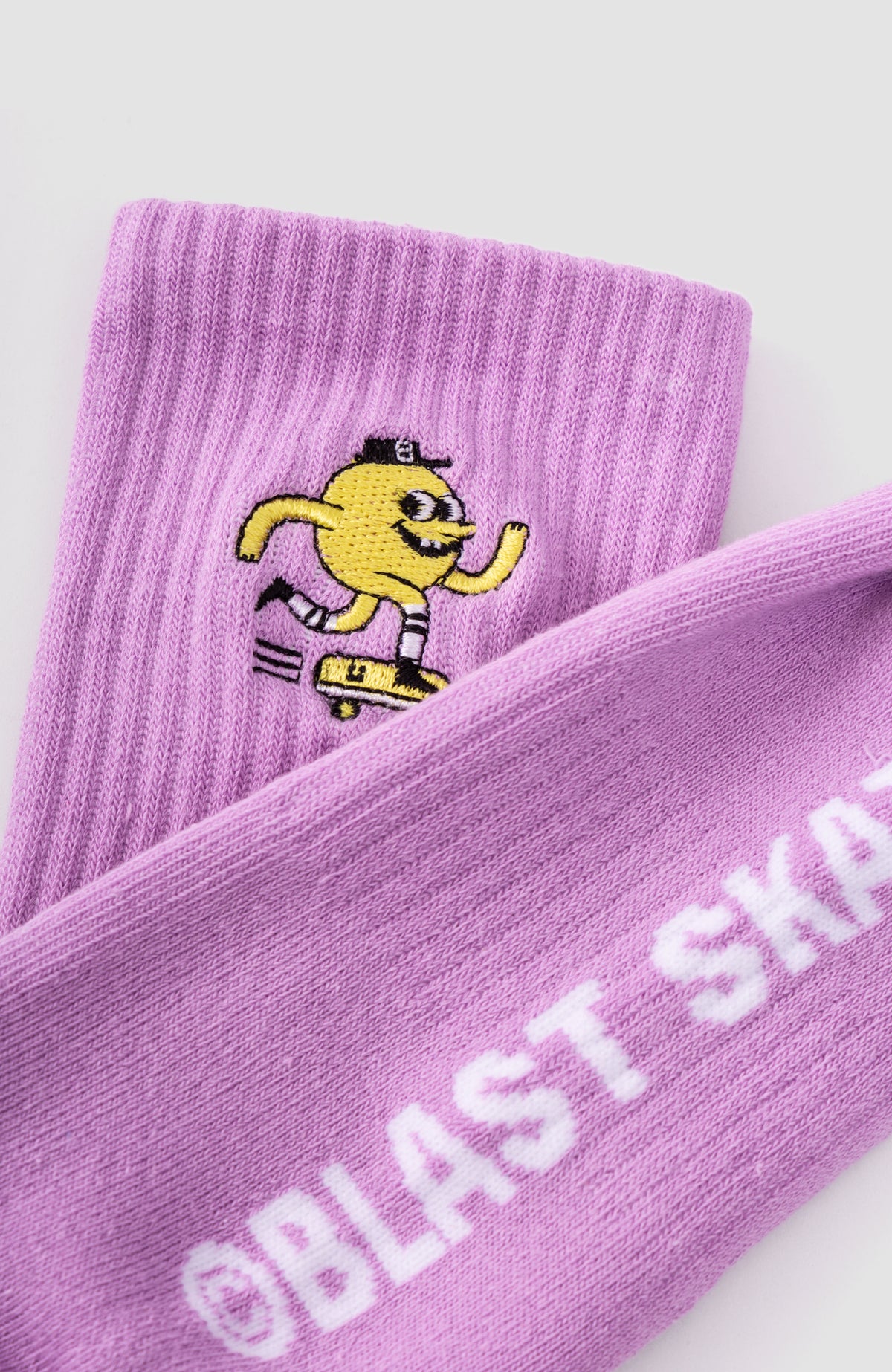 Blast Skates Lilac Embroidered Mascot Sock
